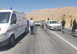 ۲۱ مصدوم در حوادث رانندگی