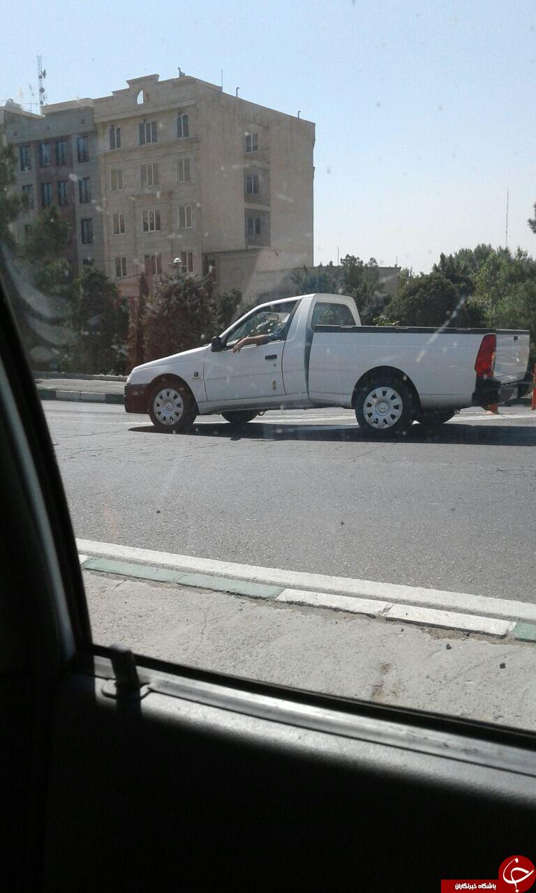 نصف شدن وانت آریسان در اتوبان همت!! + عکس