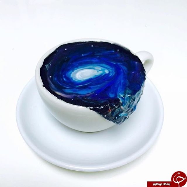 خلق آثار هنری بی نظیر روی قهوه