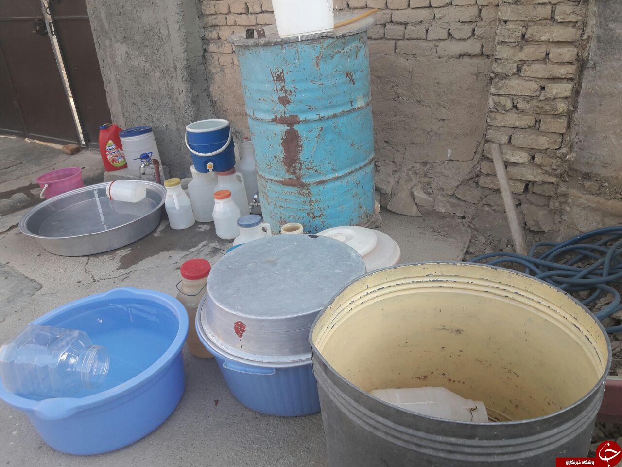 کمبود و قطع آب شرب در دهگلان + تصاویر