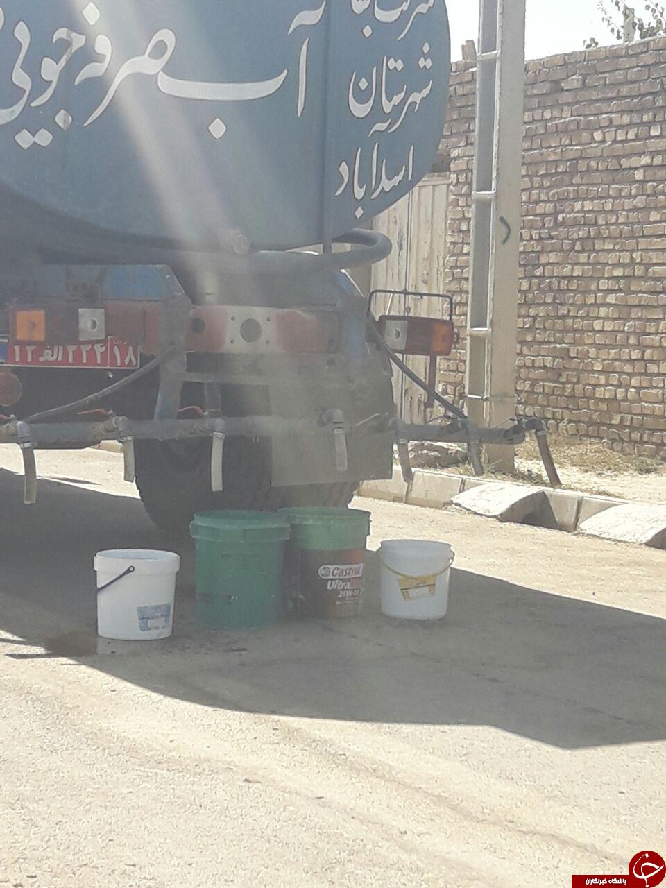 کمبود و قطع آب شرب در دهگلان + تصاویر
