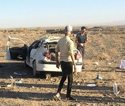 مصدومیت 6 نفردر حادثه رانندگی جاده بادرود- اردستان