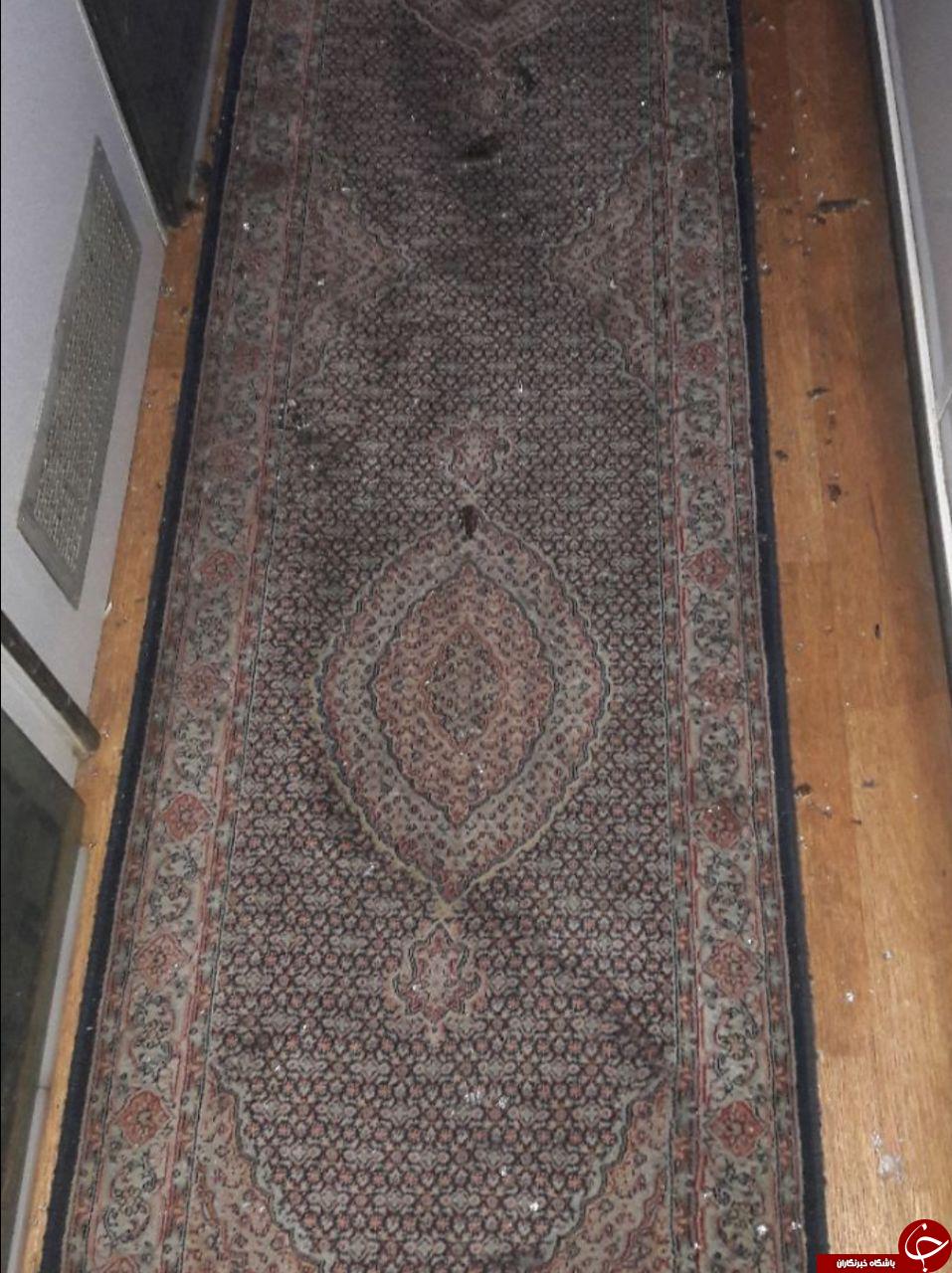 خسارت ناشی از پرتاب سنگ به سمت قطار + تصاویر