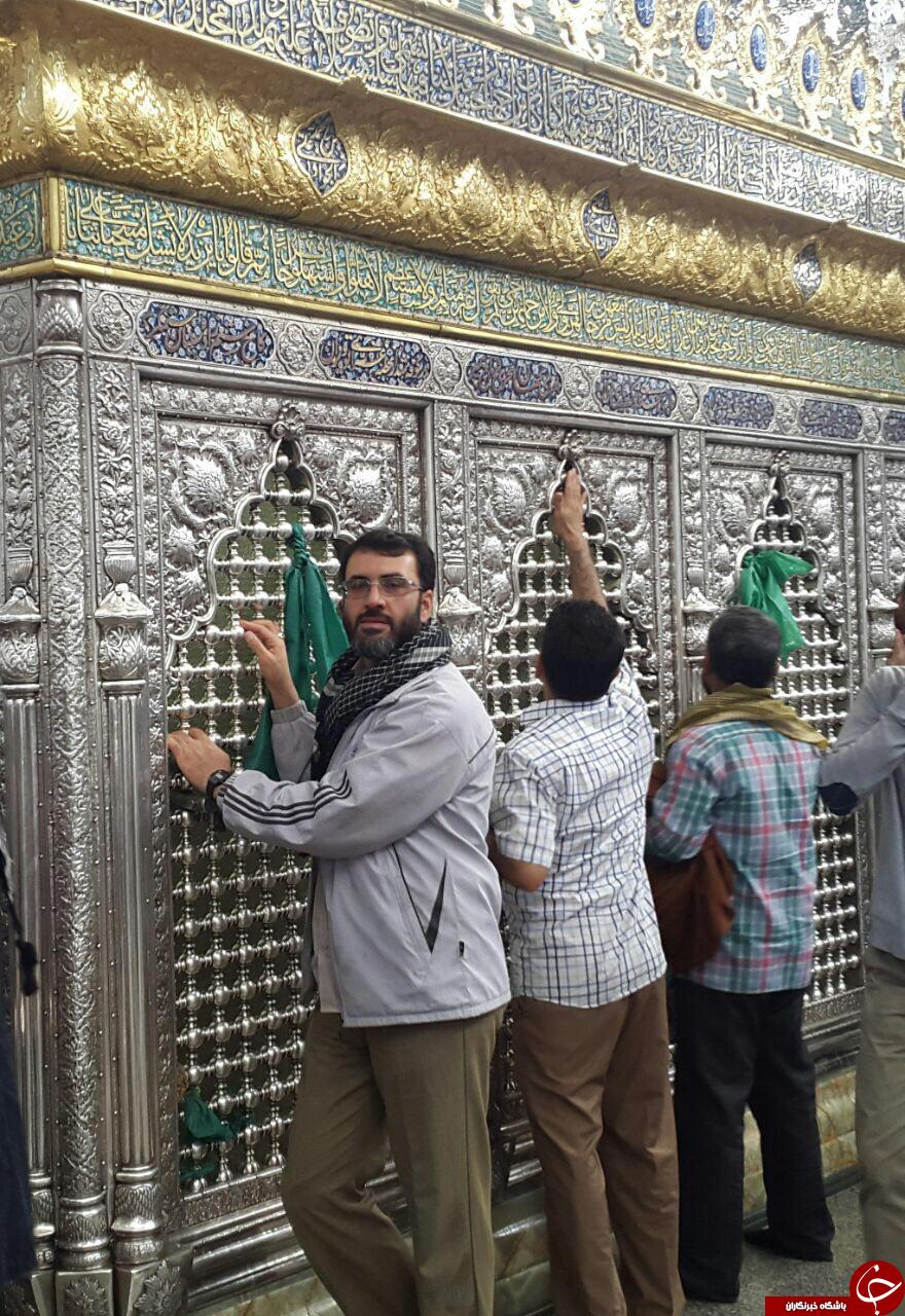 تصویر شهید ابراهیم خلیلی در کنار حرم حضرت زینب(س) تصویر شهید ابراهیم خلیلی در کنار حرم حضرت زینب(س)