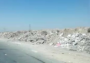 انباشت زباله در حاشیه جاده اسلامشهر + فیلم