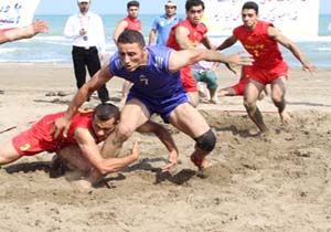 عنوان سومی تیم کبدی ساحلی فولاد هرمزگان
