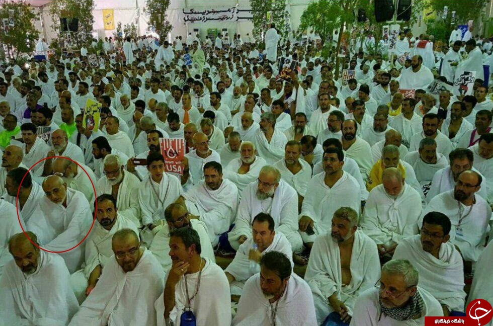 مصطفی میرسلیم در مراسم برائت از مشرکین حج امسال +عکس