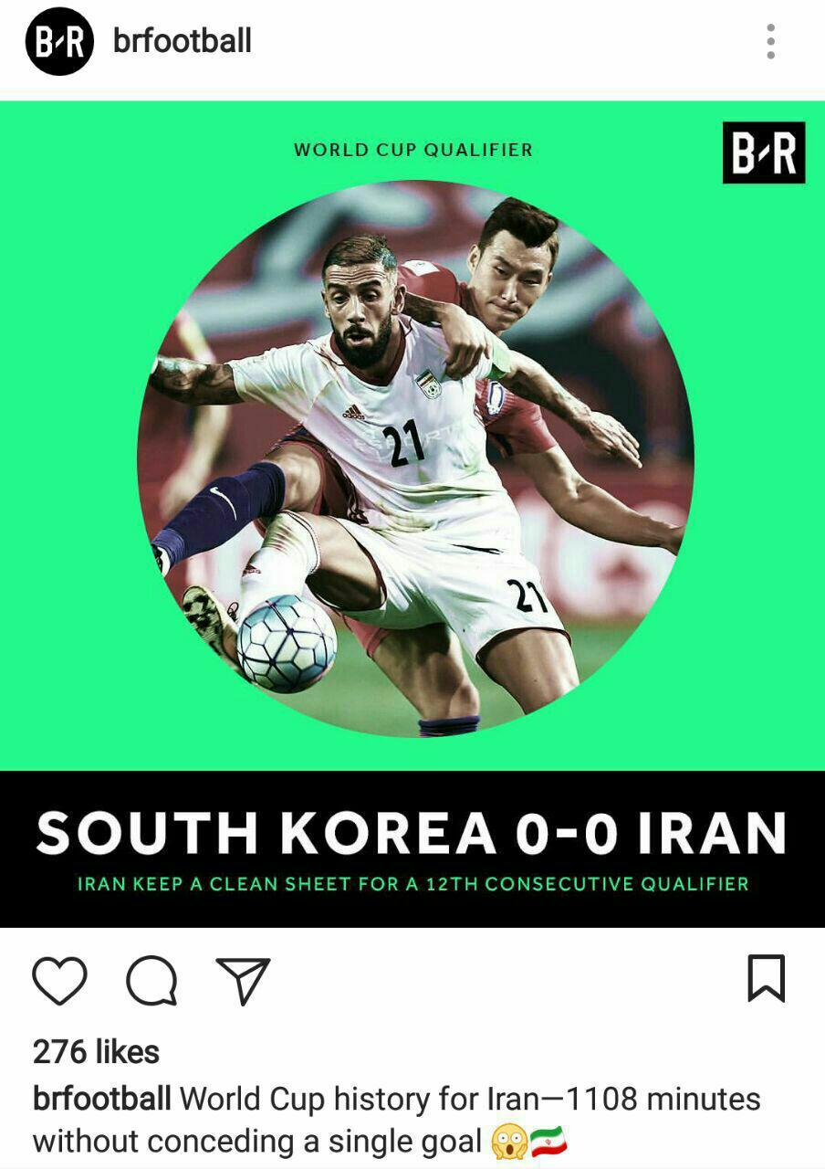 تمجید بلیچر ریپورت از رکوردشکنی تیم ملی فوتبال ایران