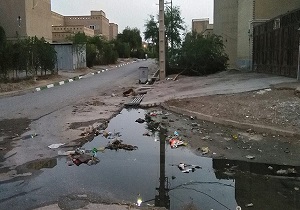 چهره زننده فاضلاب در شهر سربندر + فیلم