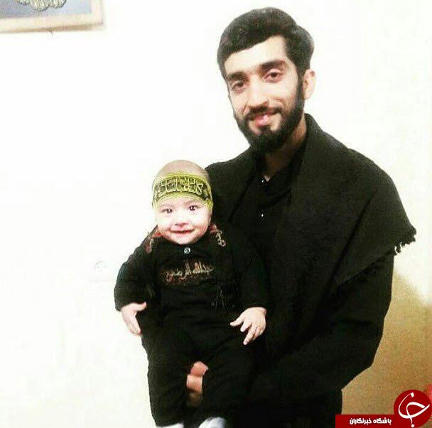 تصویر دیده نشده از شهید حججی و فرزندش در عزای اباعبدالله الحسین (ع)