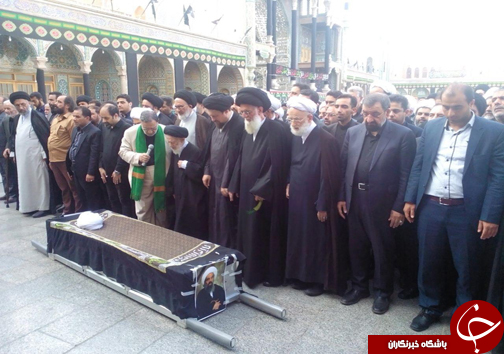 پیکر آیت&zwnj;الله راستی کاشانی در قم تشییع شد+تصاویر