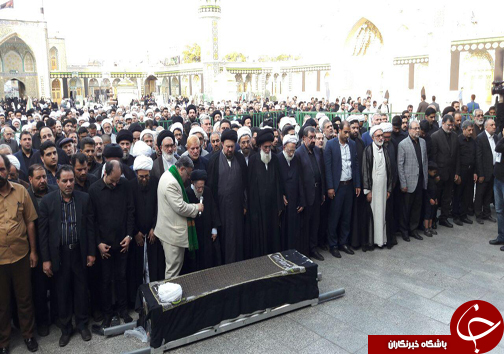 پیکر آیت&zwnj;الله راستی کاشانی در قم تشییع شد+تصاویر