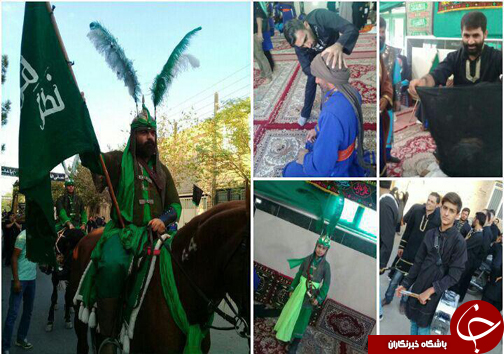 مراسم نمادین ورود شبه قافله امام حسین(ع) به کربلا در نوش آباد اجراشد+تصاویر