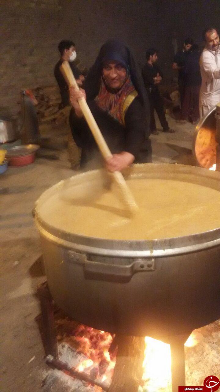 پخت حلیم نذری در زاهدان + تصاویر