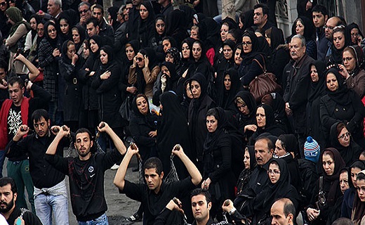 مراسم عزاداری در شهرک سینای پایتخت + فیلم