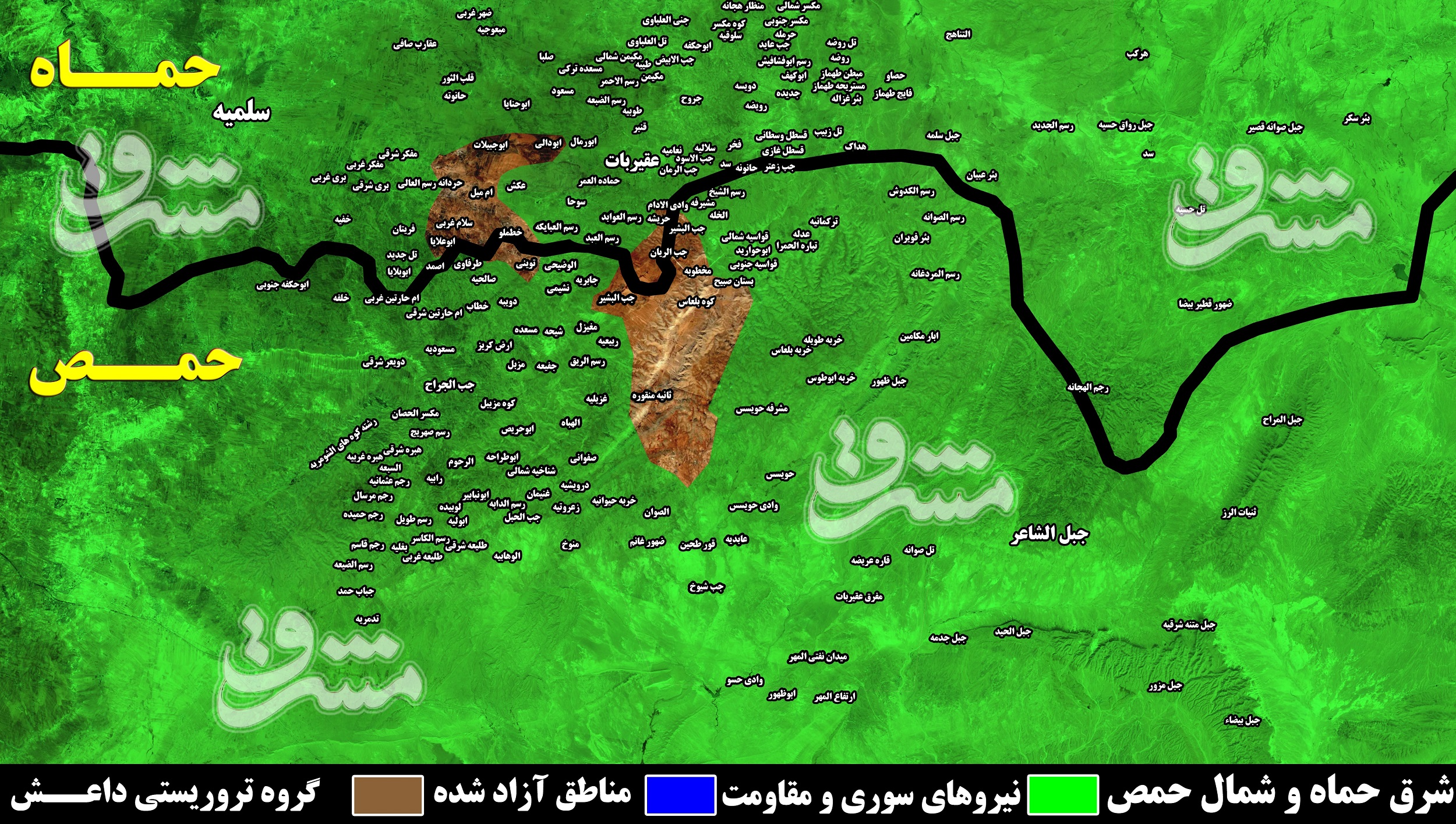 جبهه مقاومت داعش را دو تکه کرد +نقشه