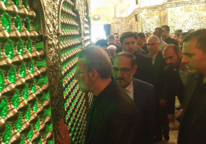 رئیس مجلس شورای اسلامی به زیارت شاهچراغ (ع) رفت