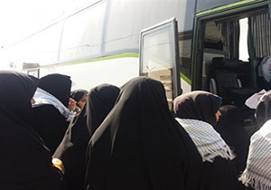 اعزام 400 نفر از بانوان بسیجی مهاباد به اردوی زیارتی