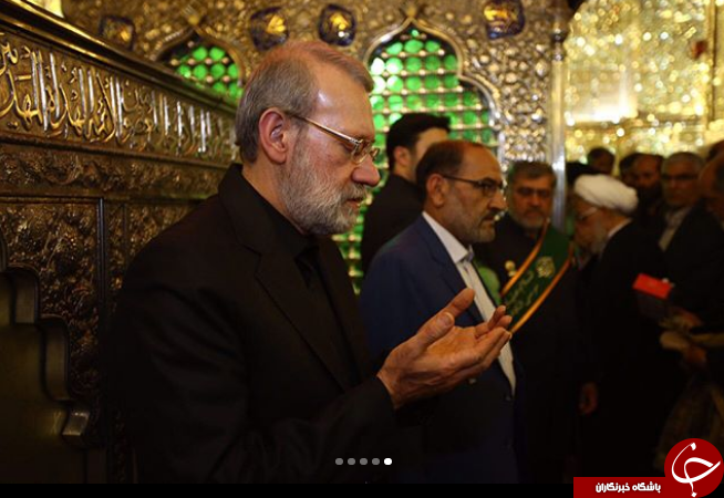 لاریجانی حرم شاهچراغ را زیارت کرد