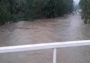 جاری شدن سیل در روستای «لگموج» + فیلم