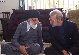 دیدار لاریجانی با رئیس حوزه علمیه مرودشت