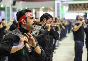 برپایی خمیه های عزاداری در دهه دوم محرم در جوار شهدای شاهین شهر