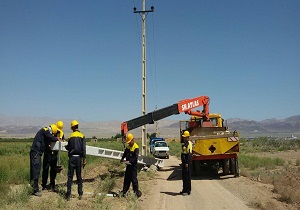 اتمام عملیات بهینه سازی شبکه توزیع برق مسیر فرودگاه سمنان