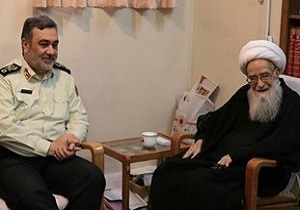 دیدار سردار اشتری با آیت‌الله صافی گلپایگانی