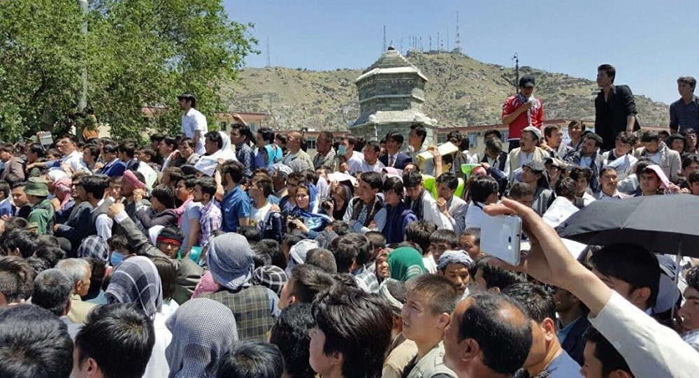 تظاهرات ضد آمریکایی مردم کابل در شانزدهمین سالروز حمله آمریکا به افغانستان
