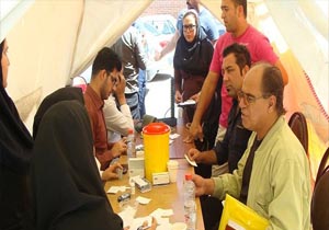 ارائه خدمات درمانی رایگان در چادر سلامت دهدشت