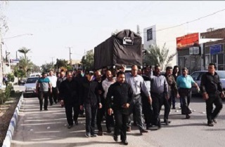 تشییع پیکر مادر شهید در بافق