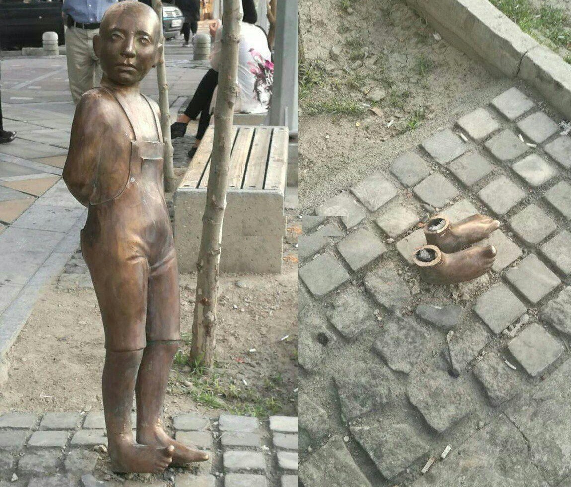 سرقت مجسمه کودک همزمان با روز کودک در تهران