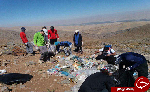 ۳۰ کوهنورد نهاوندی کوهستان گرین نهاوند را پاکسازی کردند+ تصاویر