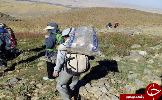 ۳۰ کوهنورد نهاوندی کوهستان گرین نهاوند را پاکسازی کردند+ تصاویر