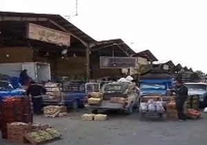 ترافیک سنگین در میدان میوه و تره بار! + فیلم