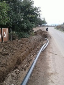 بازسازی شبكه توزیع آب شرب روستای چلكاسر رودبار