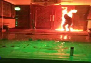 اولین فیلم از آتش زدن مسجد حضرت جوادالائمه(ع)