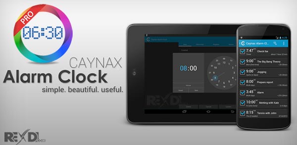 دانلود Caynax Alarm clock PRO 8.7.1 - ساعت زنگدار مجهز اندروید