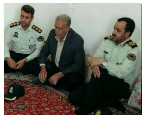 دیدار با خانواده شهید زینی وند رییس کلانتری دره شهر