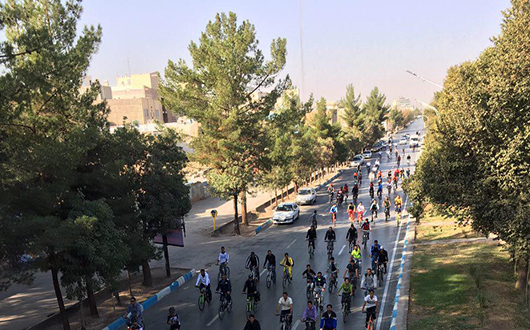 برگزاری همایش بزرگ دوچرخه سواری در کرمان + تصاویر