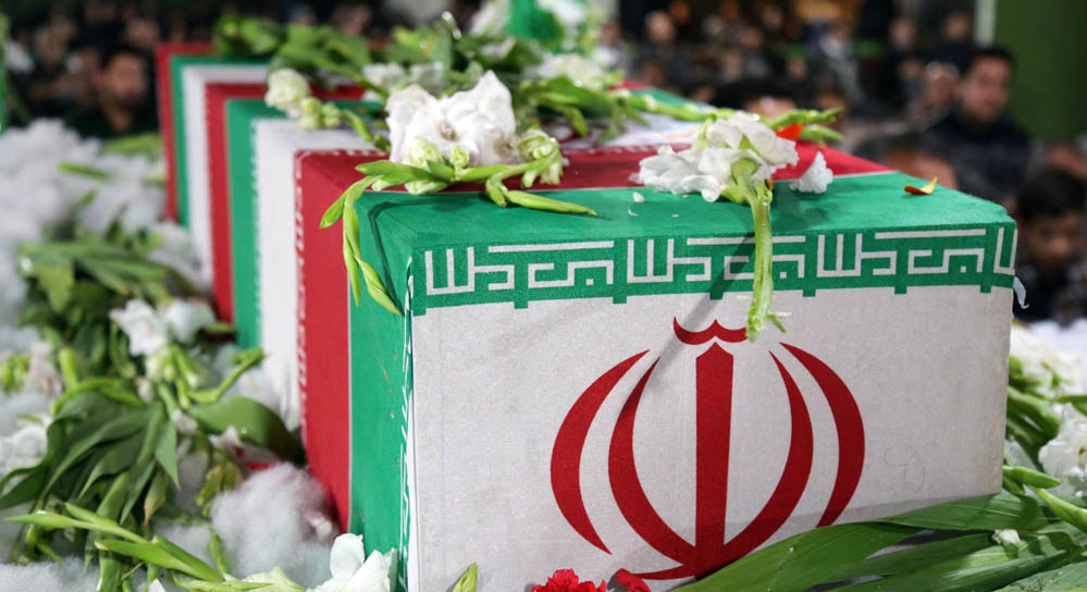 تدفین شهدای گمنام در پردیس ابوریحان دانشگاه تهران