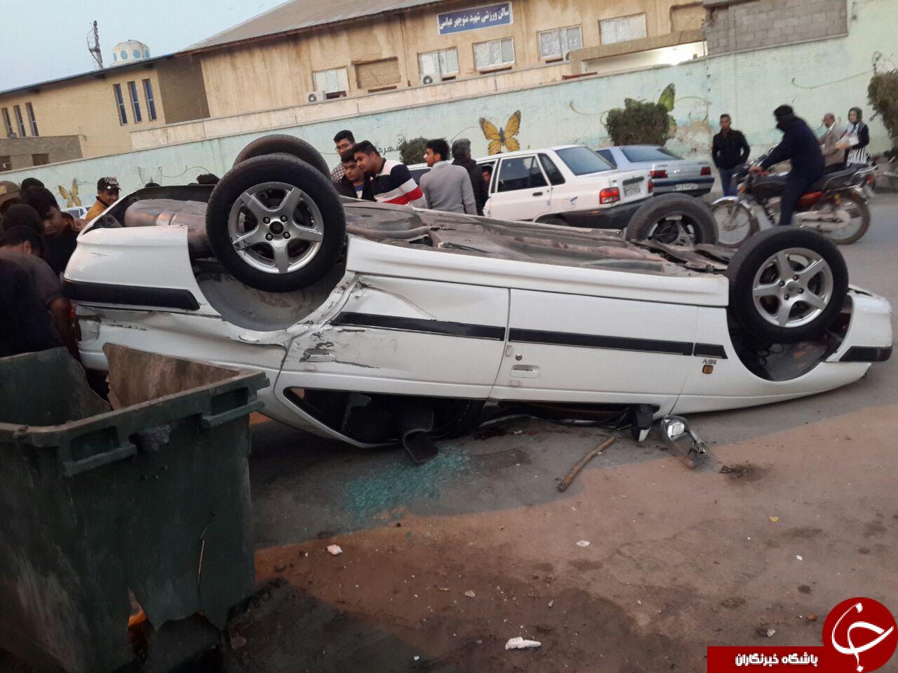 واژگونی پژو پارس در جاده دزفول - اندیمشک حادثه آفرید