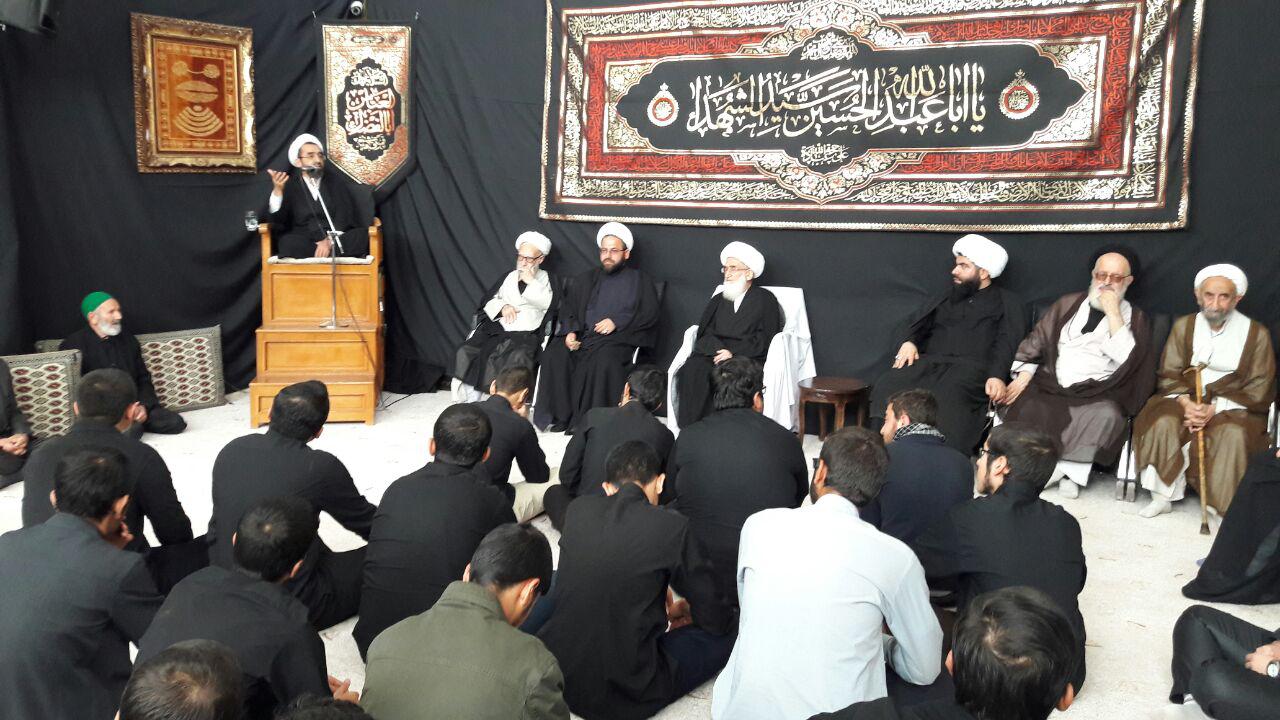 مراسم عزاداری شهادت امام زین العابدین با حضور مراجع عظام+تصاویر