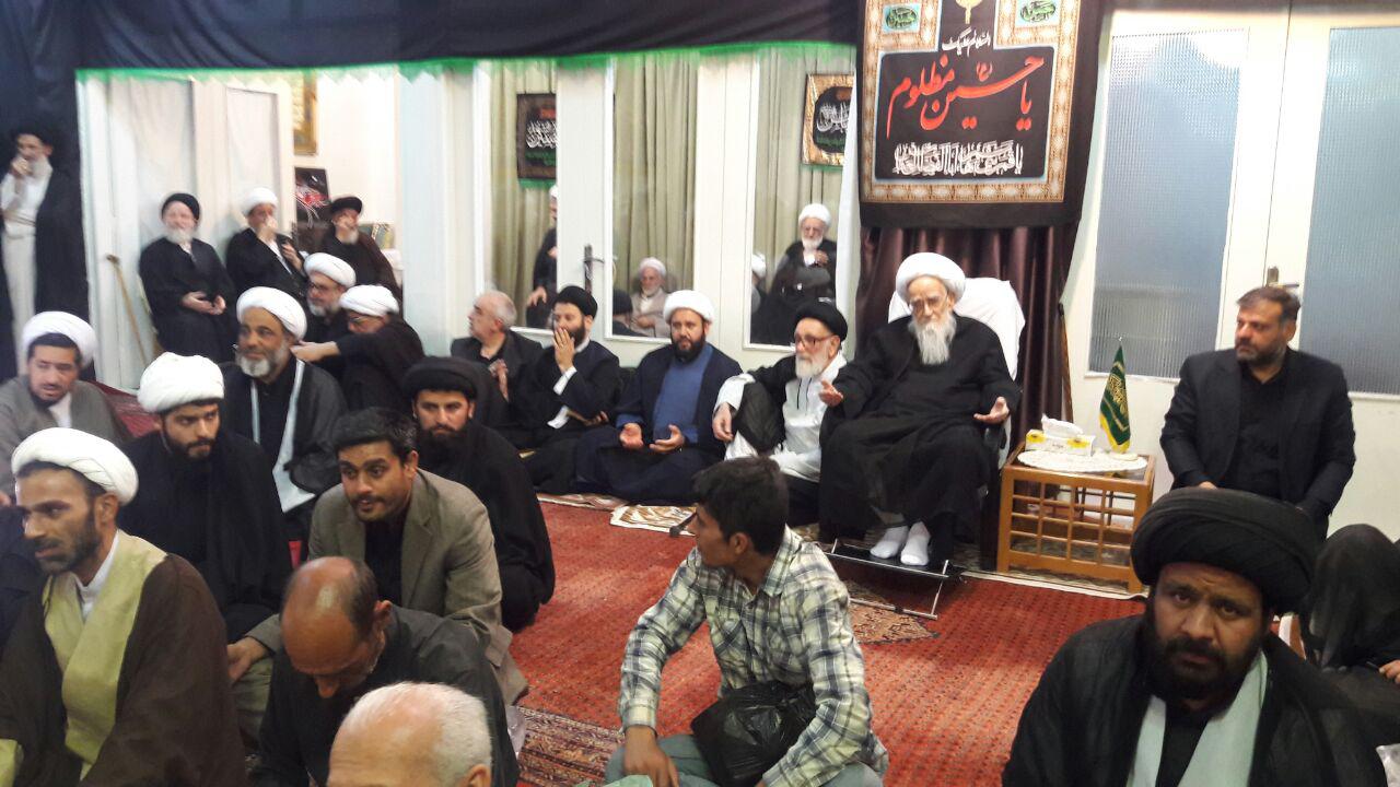 مراسم عزاداری شهادت امام زین العابدین با حضور مراجع عظام+تصاویر