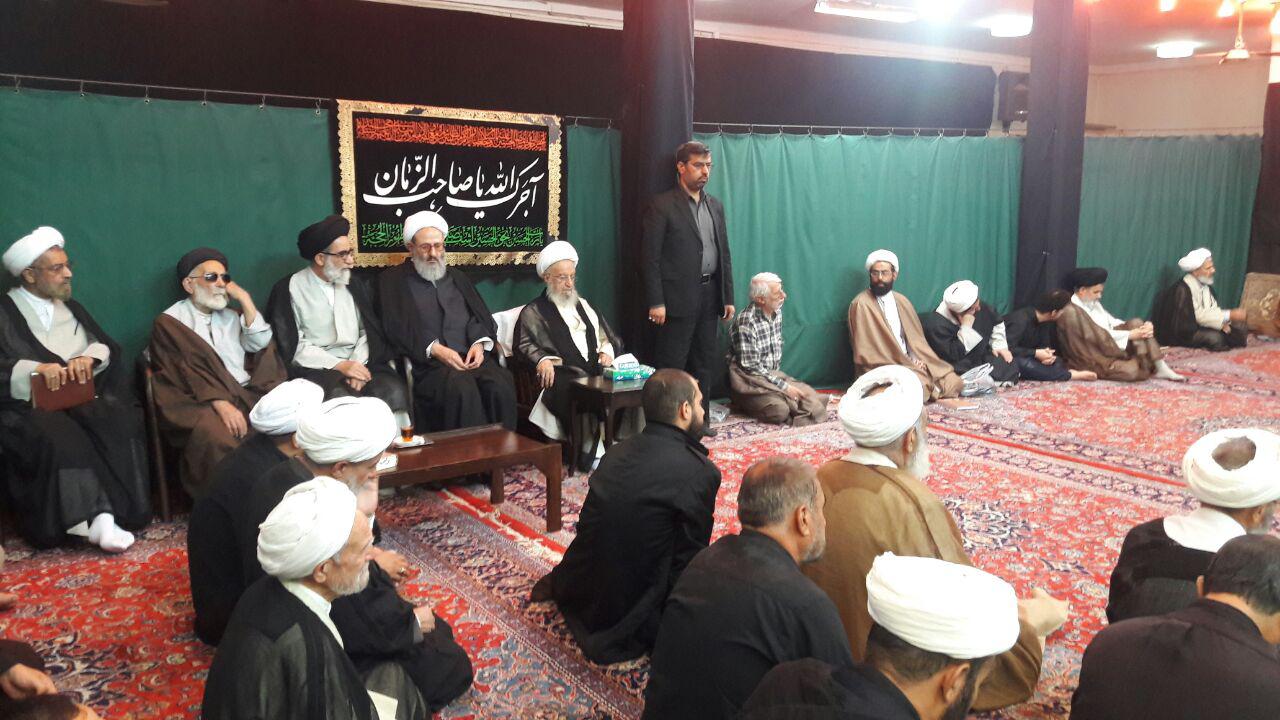 مراسم عزاداری شهادت امام زین العابدین با حضور مراجع عظام+تصاویر