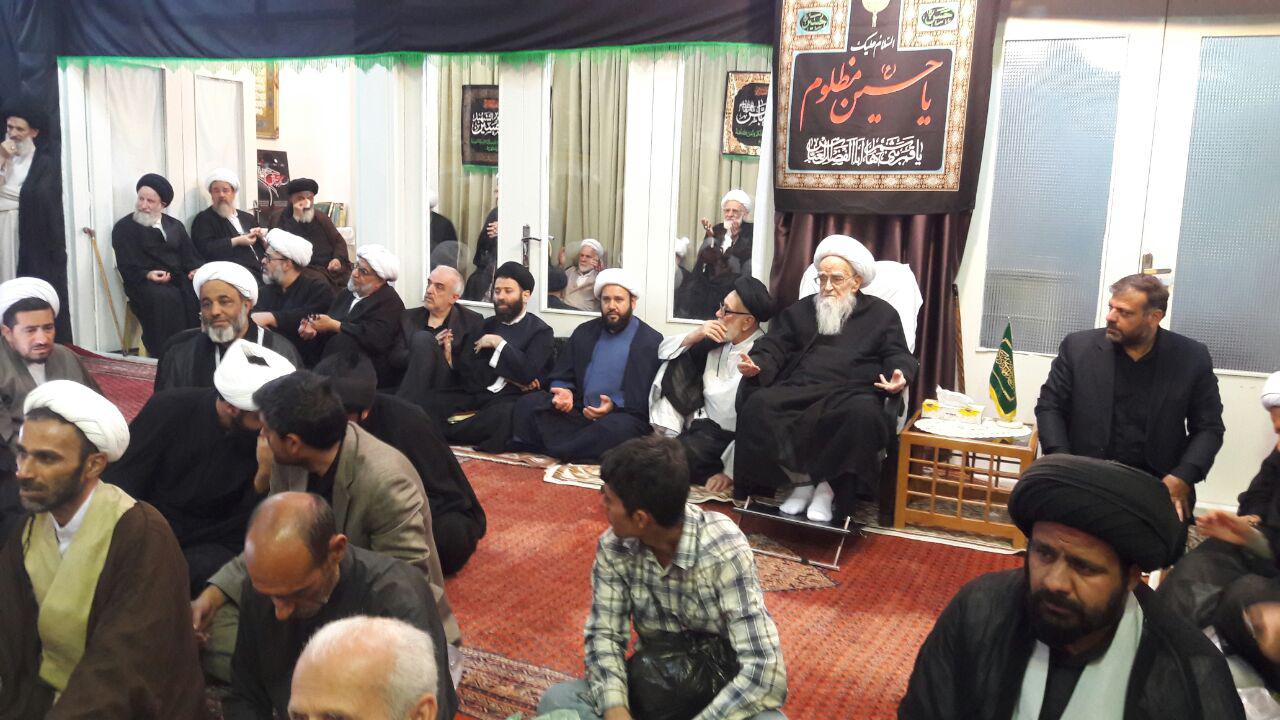 مراسم عزاداری شهادت امام زین العابدین با حضور مراجع عظام+تصاویر