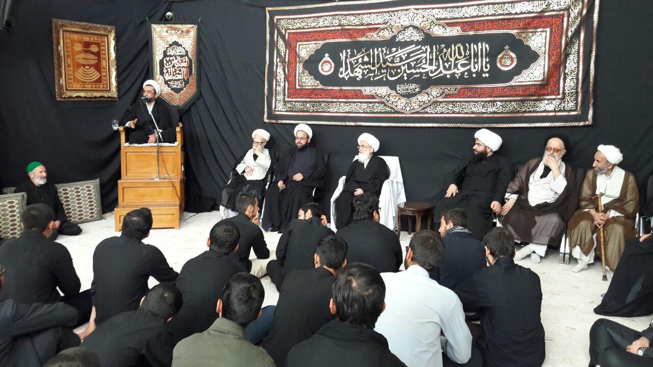 مراسم عزاداری شهادت امام زین العابدین با حضور مراجع عظام+تصاویر