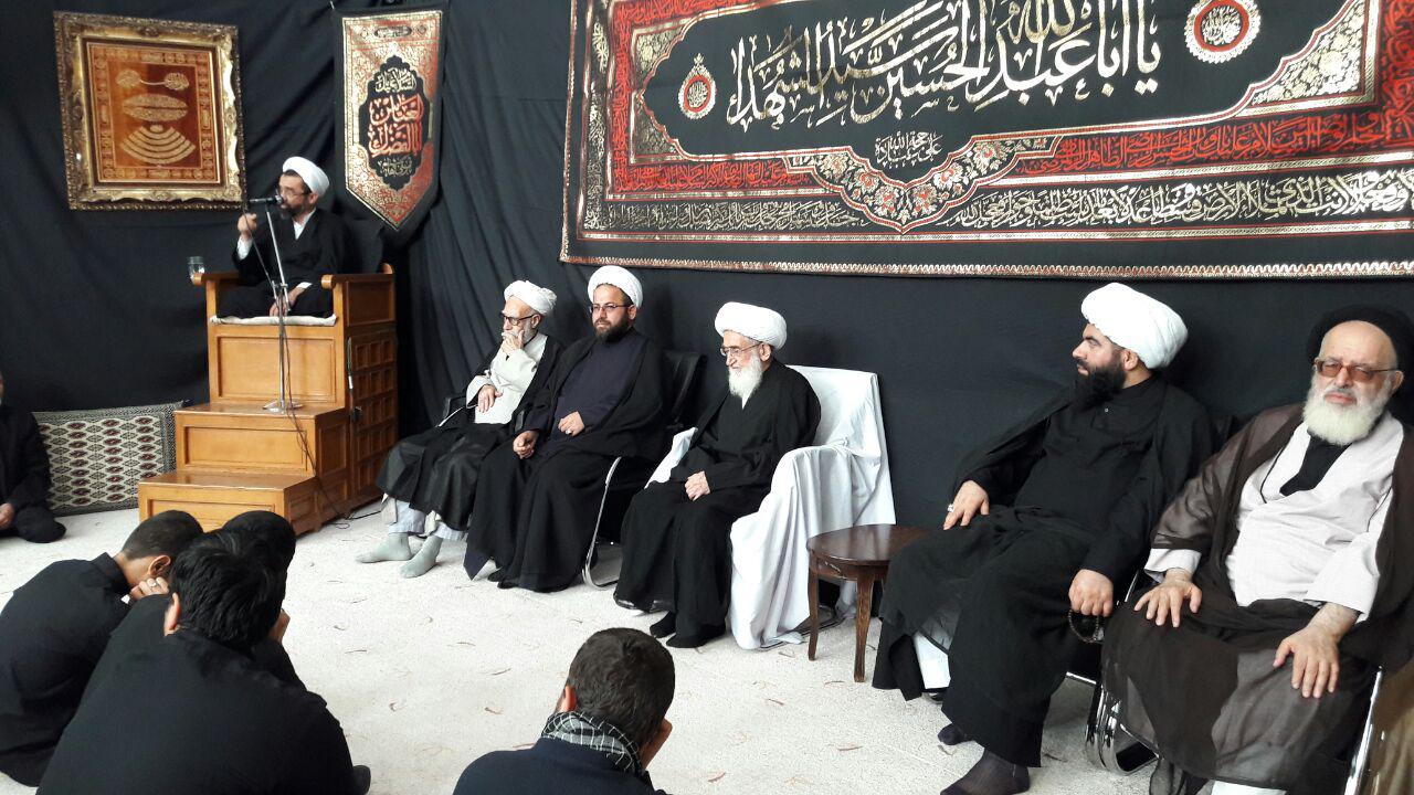 مراسم عزاداری شهادت امام زین العابدین با حضور مراجع عظام+تصاویر