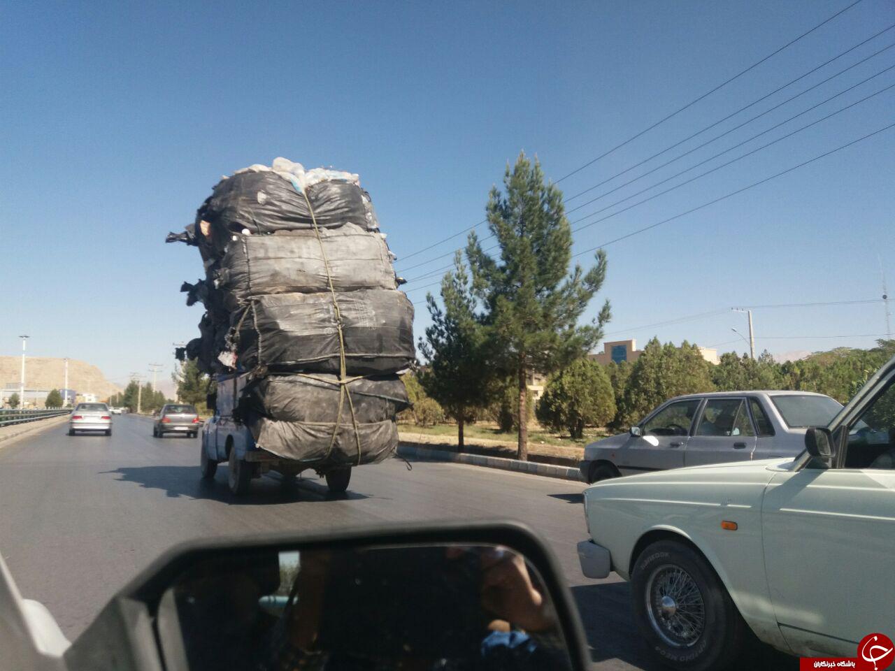 بار غول&zwnj;آسا بر روی نیسان! + تصاویر