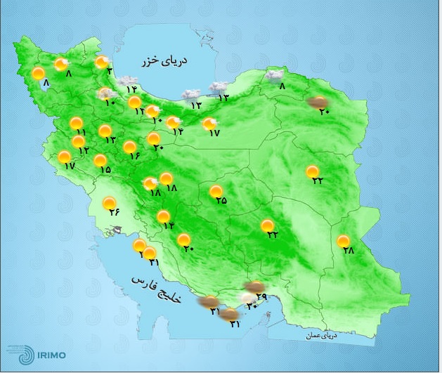 پیش بینی رعد و برق در برخی استان&zwnj;های کشور+ جدول